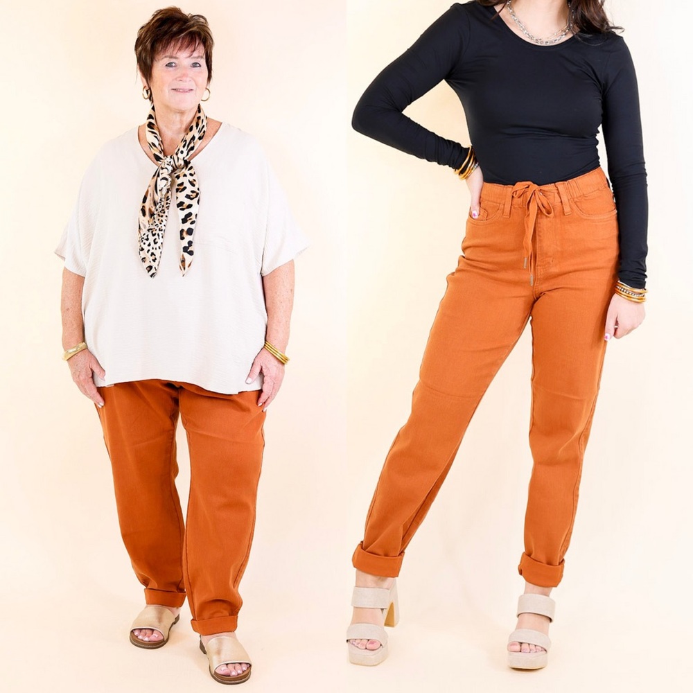Judy Blue Orange High-Waisted Pants